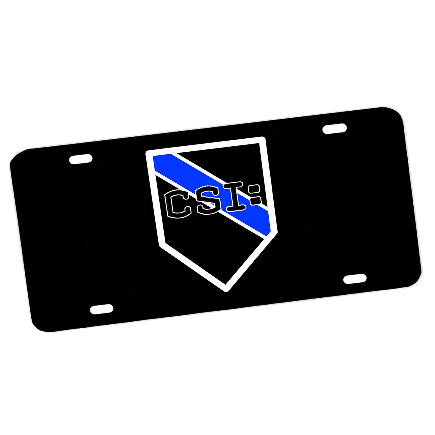 LP-176 Blue Shield CSI Novelty License Plate
