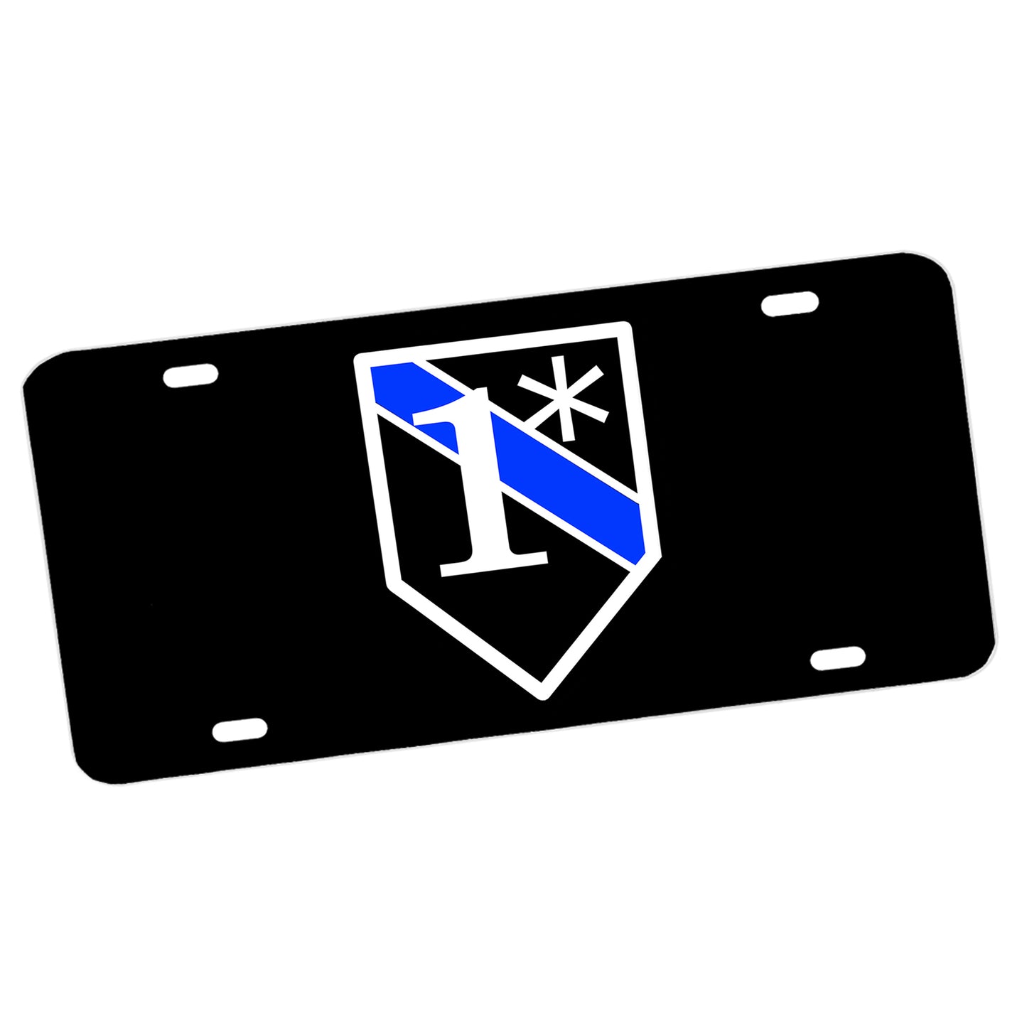 LP-166 Bold Shield Emblem License Plate