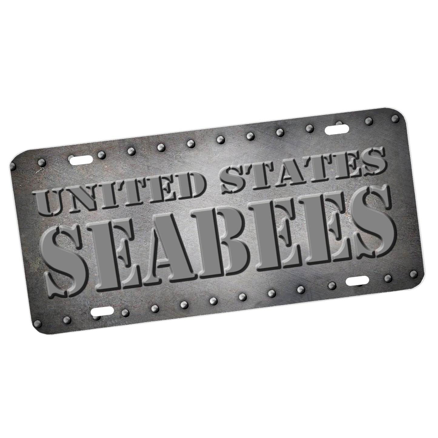 LP-136 United States Seabees Steel License Plate
