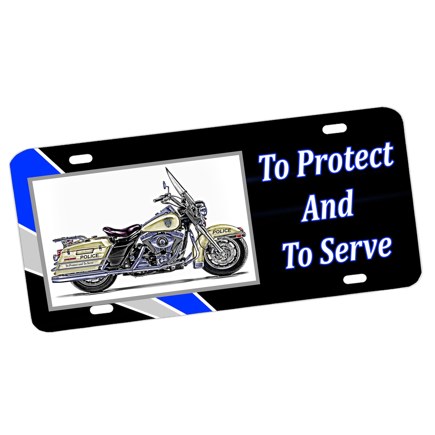 LP-132 Harley Davidson Police Tribute License Plate