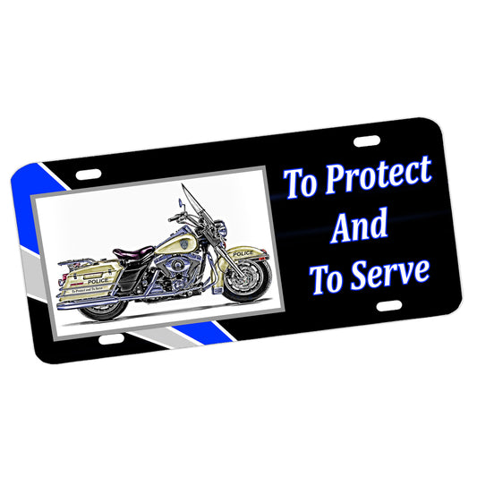 LP-132 Harley Davidson Police Tribute License Plate