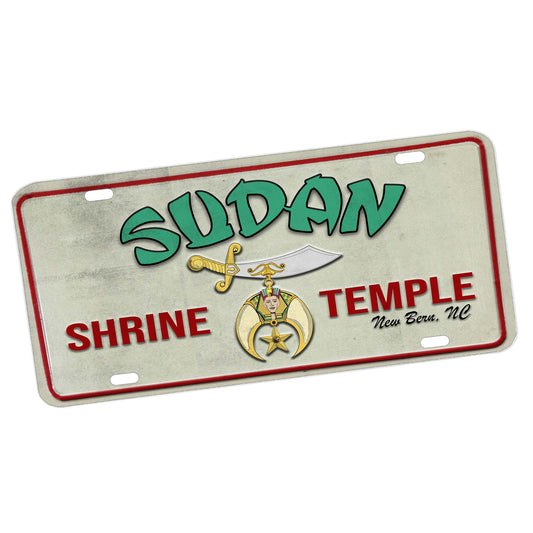 LP-107 Sudan Shrine Temple New Bern NC License Plate