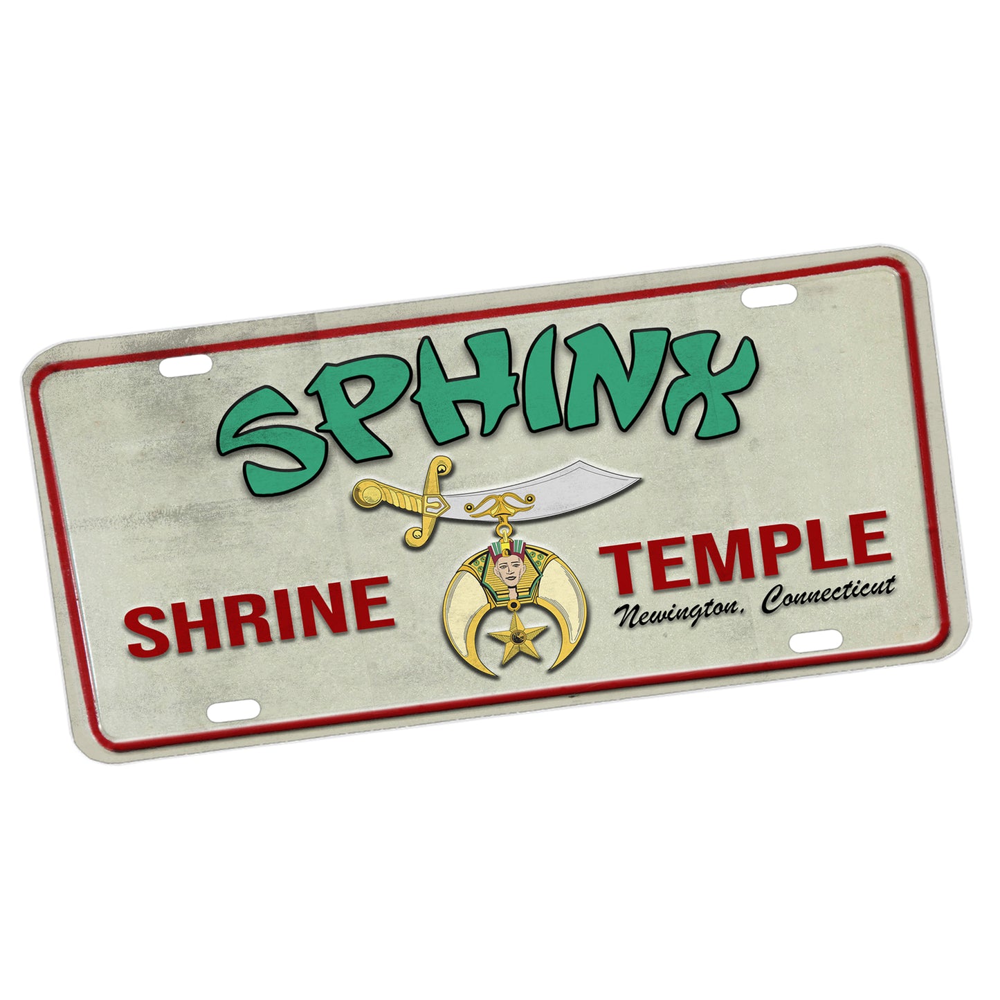 LP-101 Shriner Sphinx Connecticut Decorative License Plate