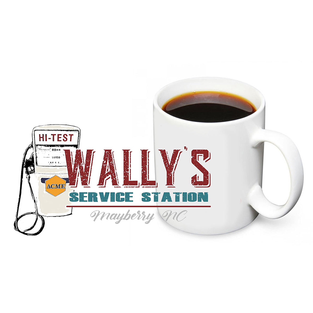 CM-086 Coffee Mug - Mayberry Wally's Service Station Gas Pump 12 Mugs