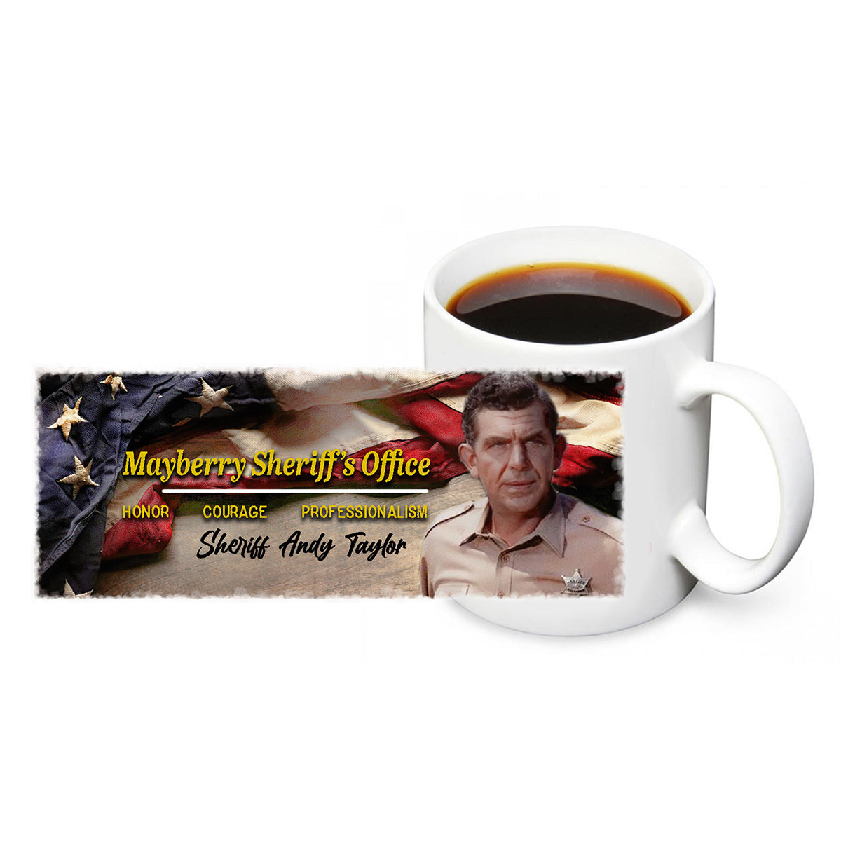 CM-185 Coffee Mug - Sheriff Andy Taylor Sheriff's Office 12 Mugs