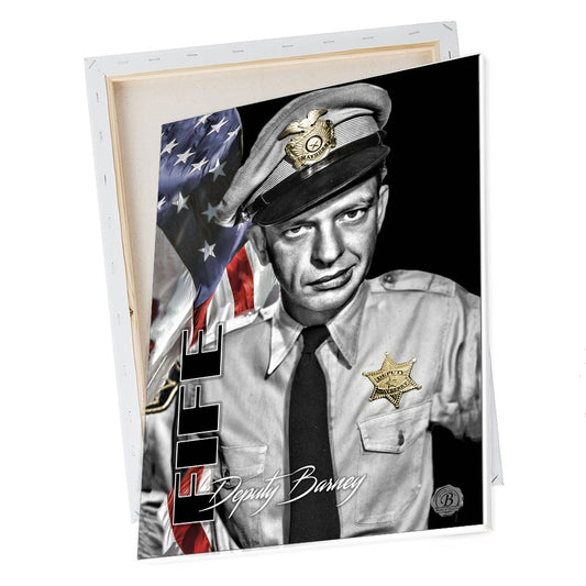CV-494 Canvas Prints - Mayberry Deputy Barney Fife w Flag