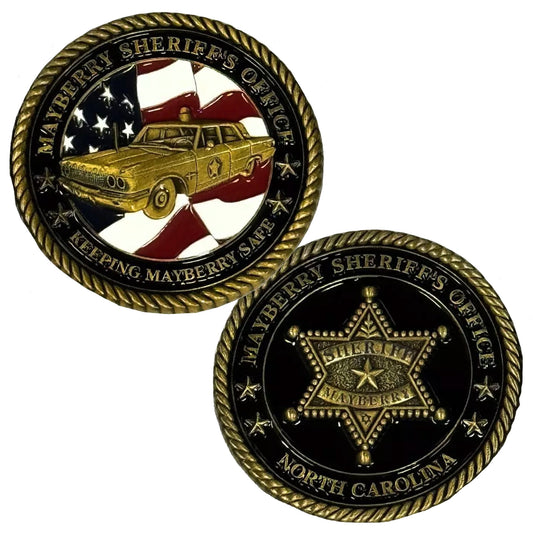 Challenge Coin - Mayberry Patrol Car Sheriff's Office Coin