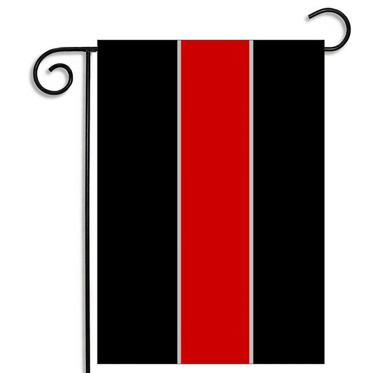 GFLG-002 Fire - Garden Flag Thin Red Line Firefighter Flag