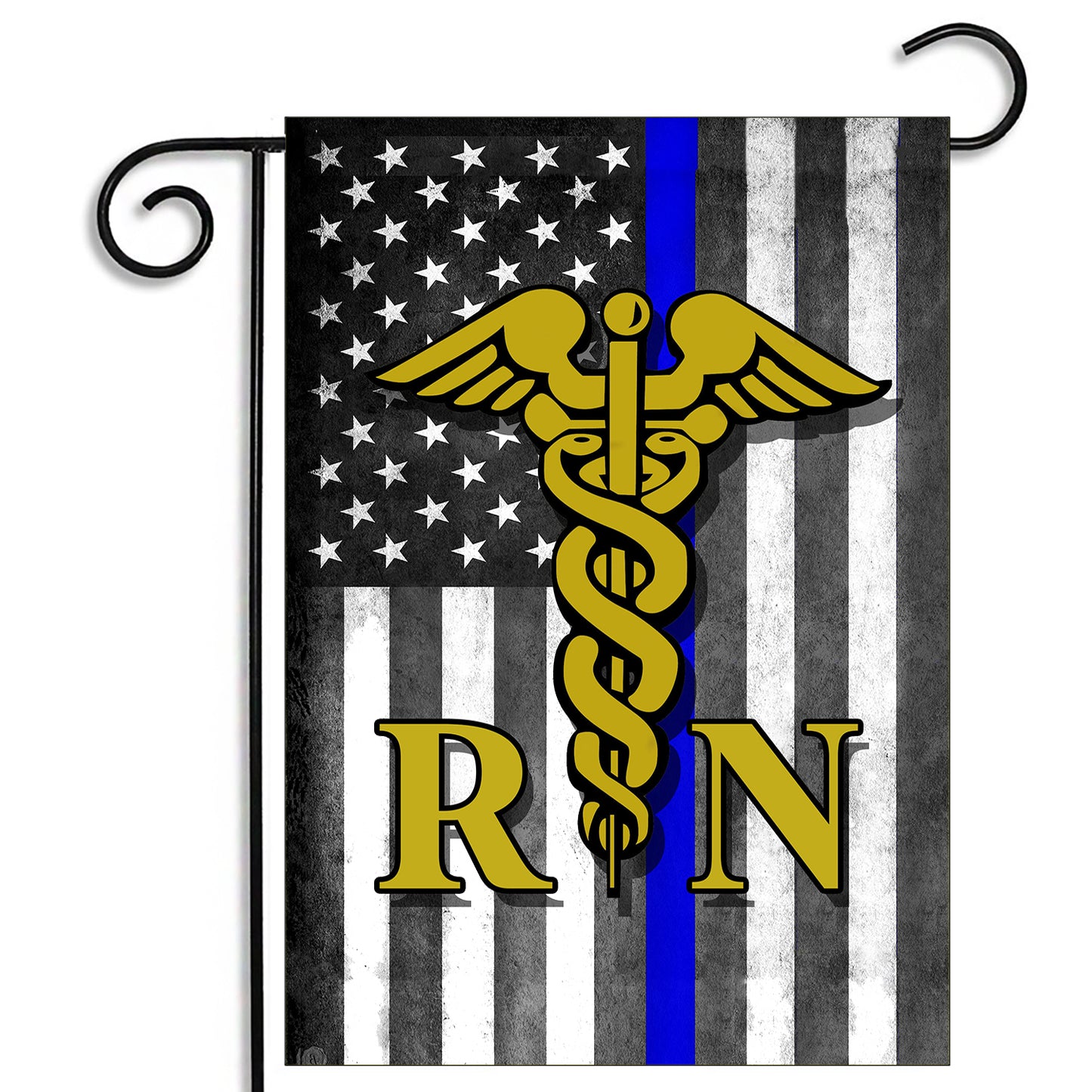 GFLG-008 Dr's & Nurses - Garden Flag Thin Blue Line Registered Nurse