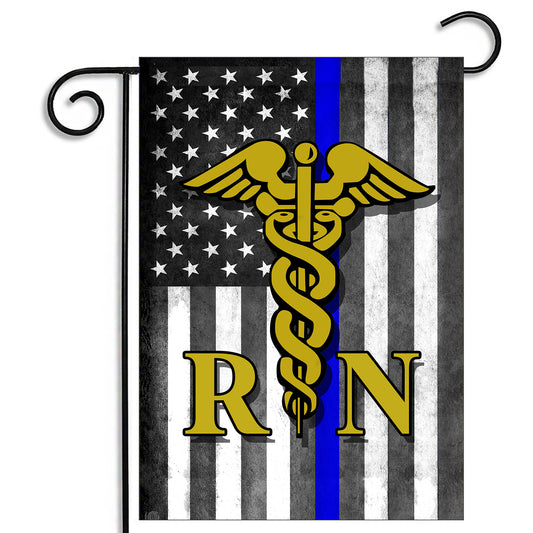 GFLG-008 Dr's & Nurses - Garden Flag Thin Blue Line Registered Nurse