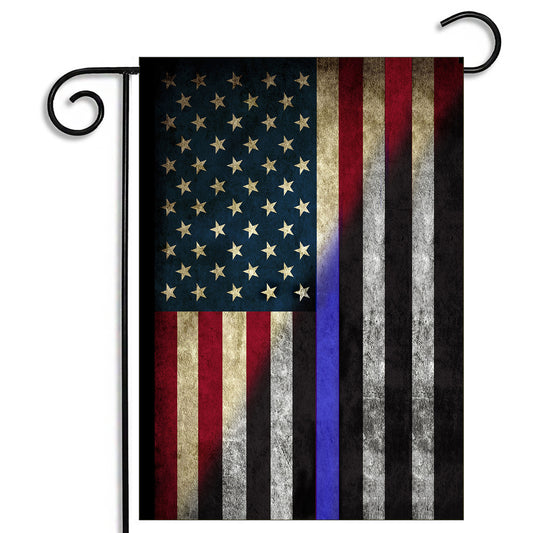 GFLG-012 Law Enforcement - Garden Flag Red White Thin Blue Line Flag