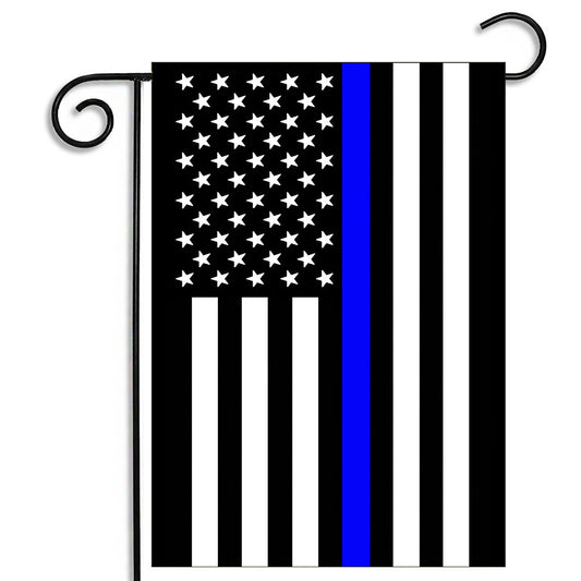 GFLG-019 Law Enforcement - Garden Flag Solid Thin Blue Line Flag