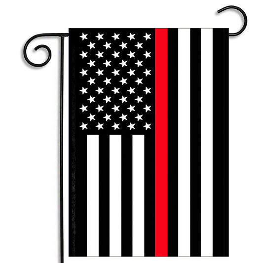 GFLG-020 Fire - Garden Flag Thin Red Line for Firefighters