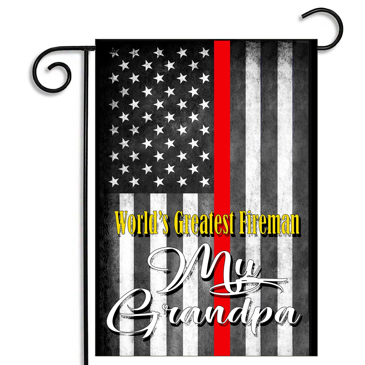 GFLG-030 Fire - Garden Flag Thin Red Line Grandpa Firefighters Are The Best