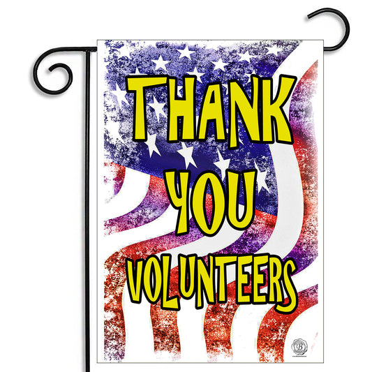 GFLG-036 Garden Flag - Patriotic Thank You Volunteers