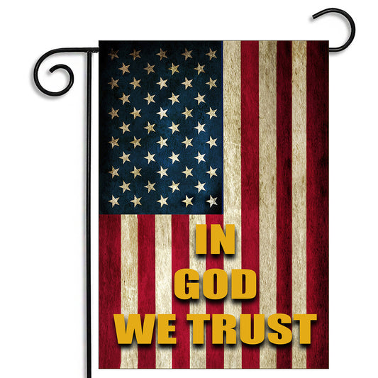 GFLG-037 Garden Flag - Patriotic In God We Trust American Flag