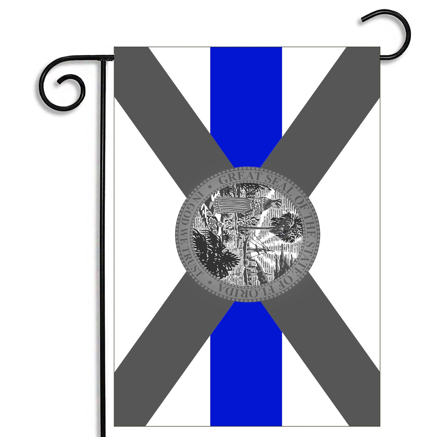 GFLG-039 Law Enforcement - Garden Flag Thin Blue Line Florida State Flag