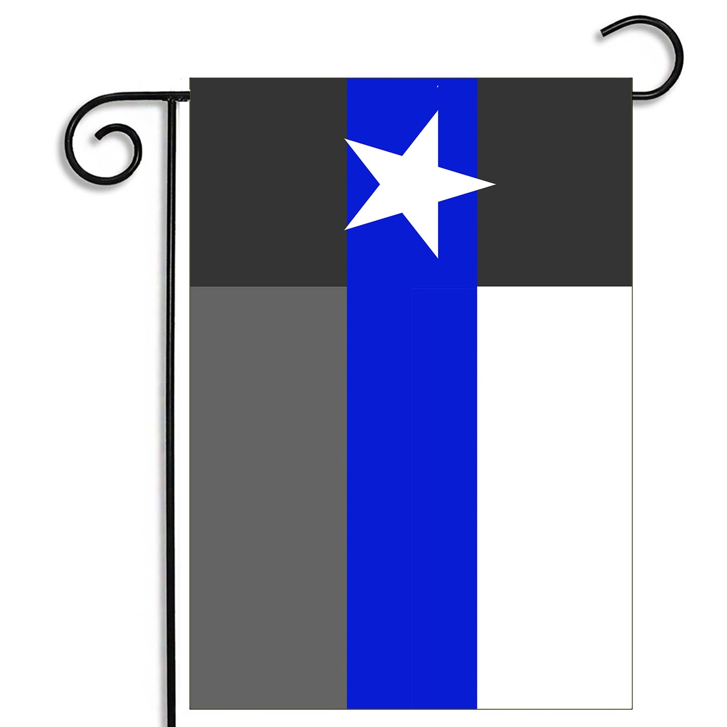 GFLG-040 Law Enforcement - Garden Flag Thin Blue Line Texas State Flag