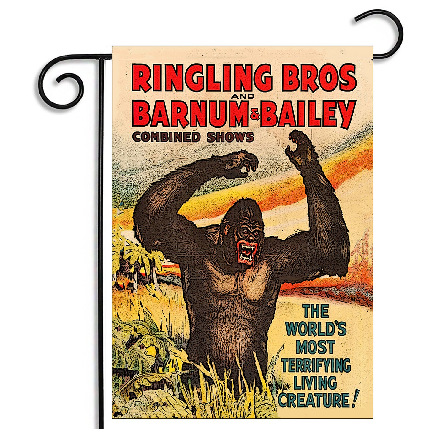 GFLG-042 Novelty - Garden Flag Ringling Brothers Ape Circus Poster