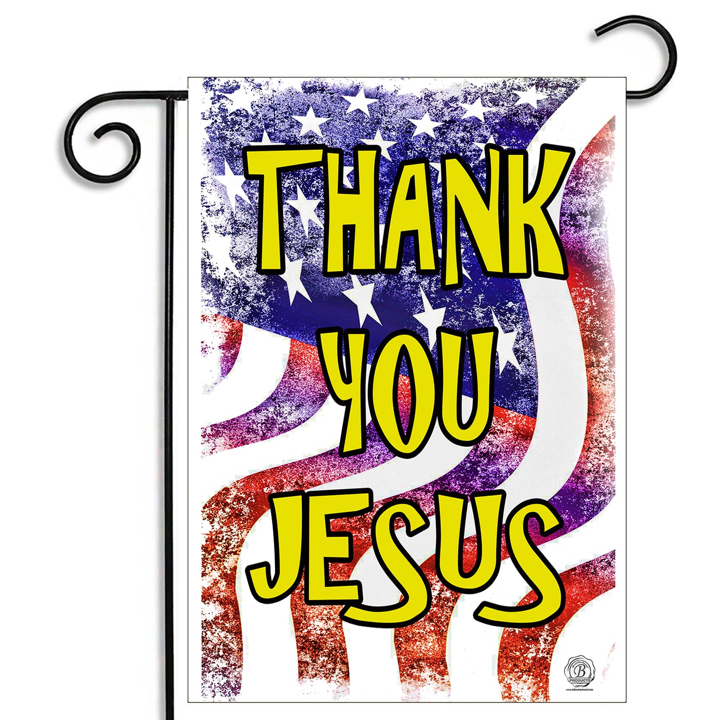 GFLG-043 Religion - Garden Flag Thank You Jesus American Flag
