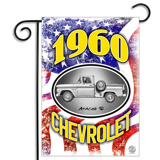GFLG-060-1960 Trucks - Garden Flag 1960 Apache Truck Design