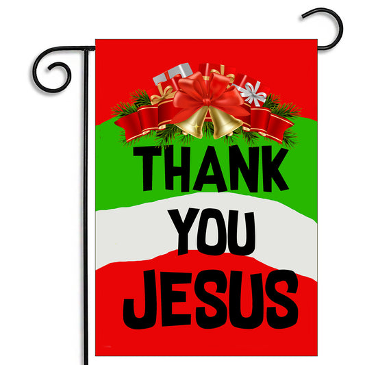 GFLG-063 Holidays - Garden Flag Thank You Jesus Christmas Design