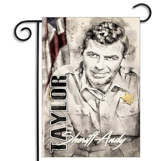 GFLG-076 Garden Flag - Mayberry Sheriff Andy Taylor at Desk