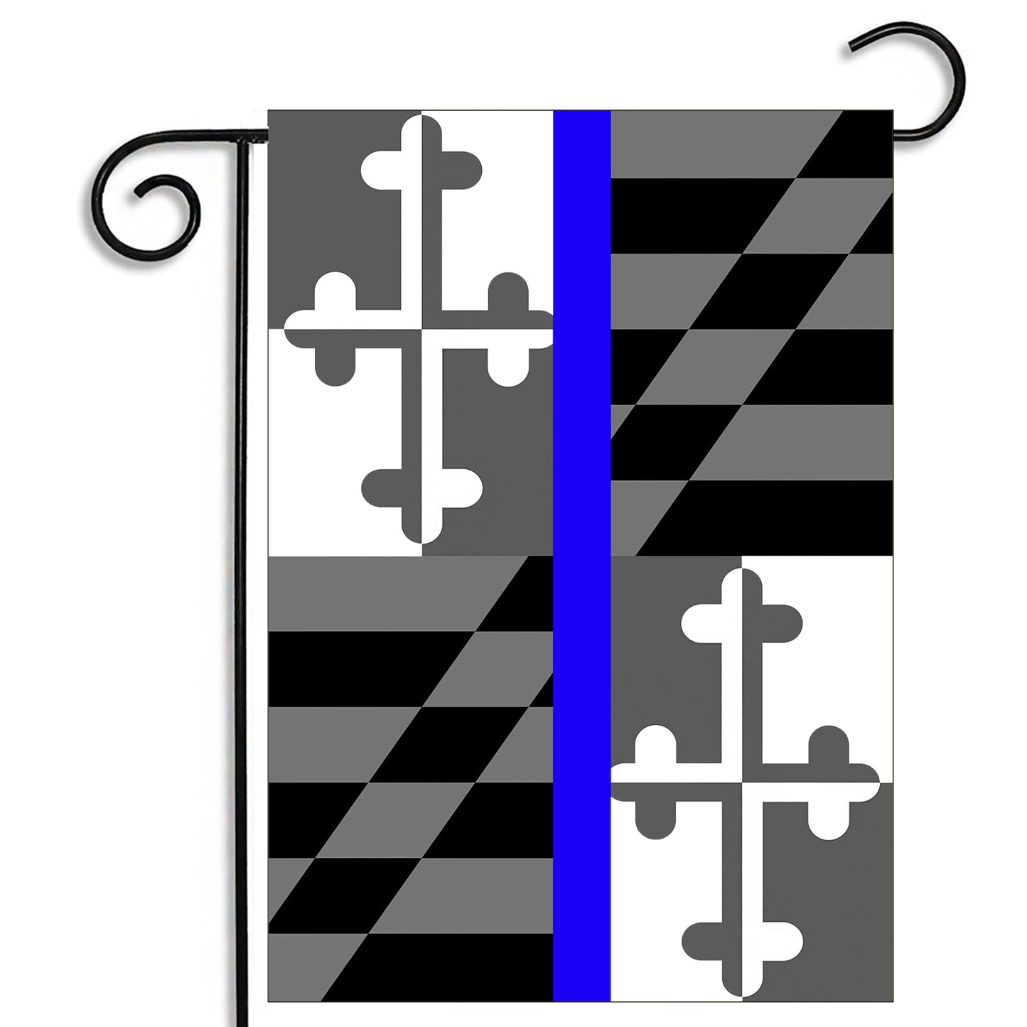 GFLG-080 Law Enforcement - Garden Flag Thin Blue Line Maryland Flag