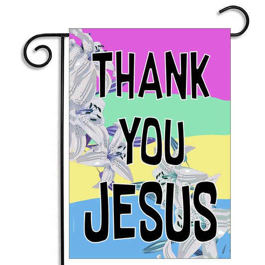 GFLG-081 Holidays - Garden Flag Thank You Jesus Easter Design