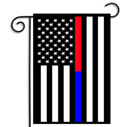 GFLG-083 Law Enforcement - Garden Flag Blue Line Red Line