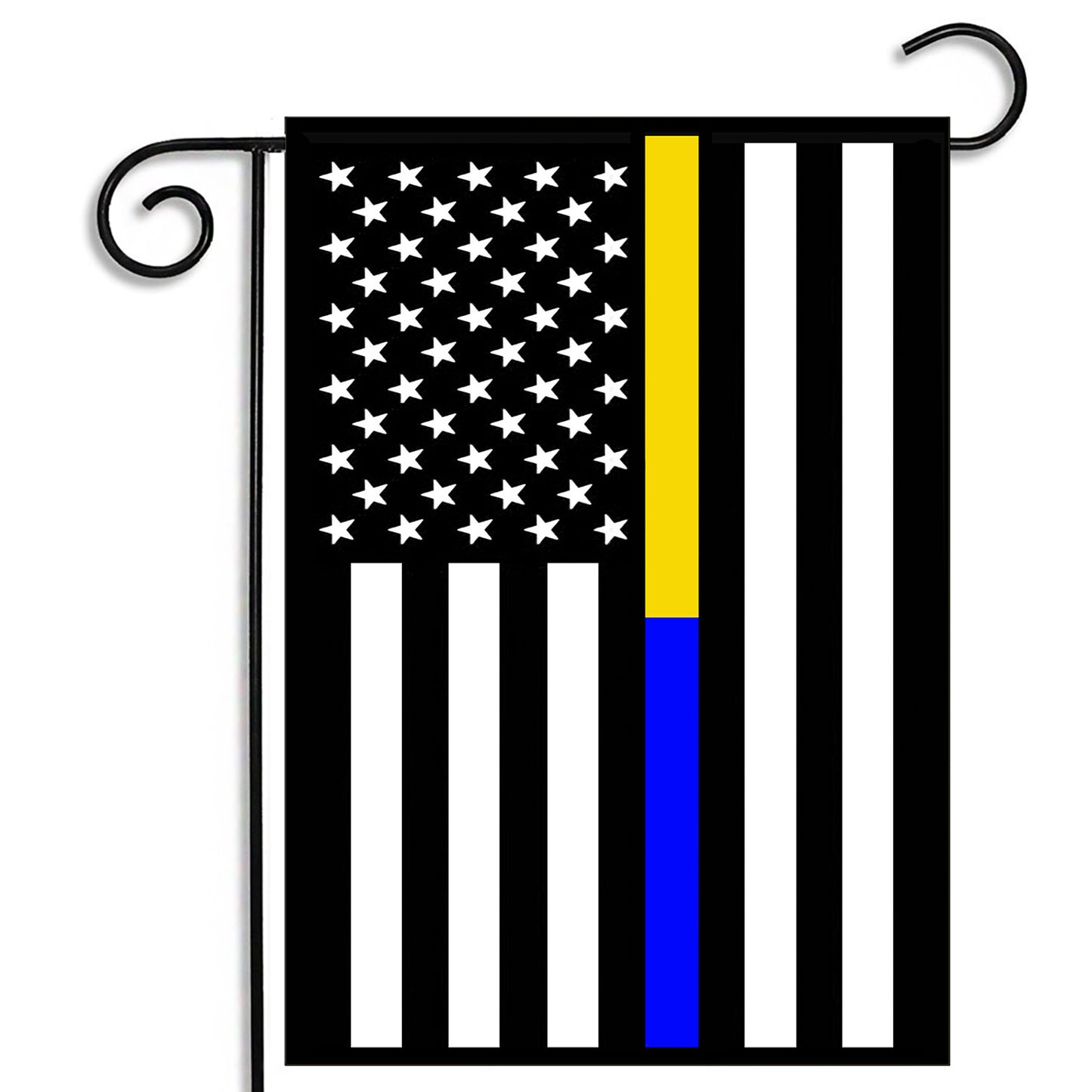 GFLG-095 Law Enforcement - Garden Flag Thin Blue Line Yellow Line Dispatch