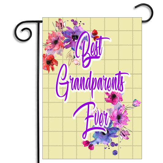 GFLG-096 Novelty - Garden Flag Best Grandparents Ever Flowers
