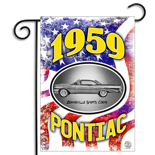GFLG-105 Cars - Garden Flag Pontiac Bonneville 1959 1960 1966