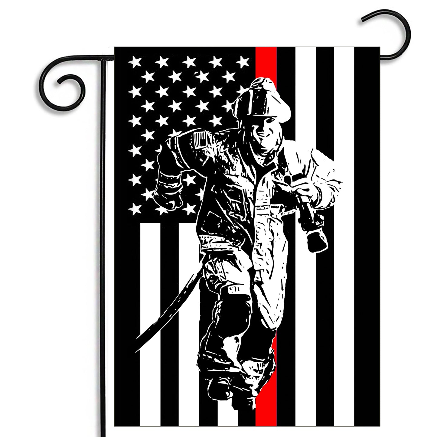 GFLG-111 TV, Movies - Garden Flag Firefighter Thin Red Line Running Firefighter