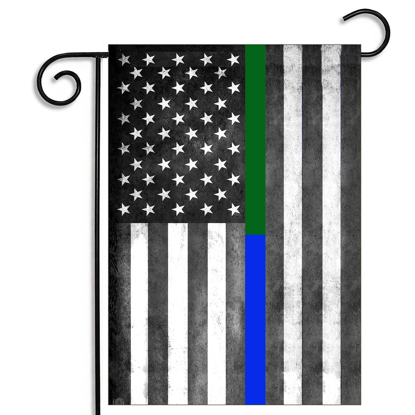 GFLG-116 Law Enforcement - Garden Flag Thin Blue Line Thin Green Line
