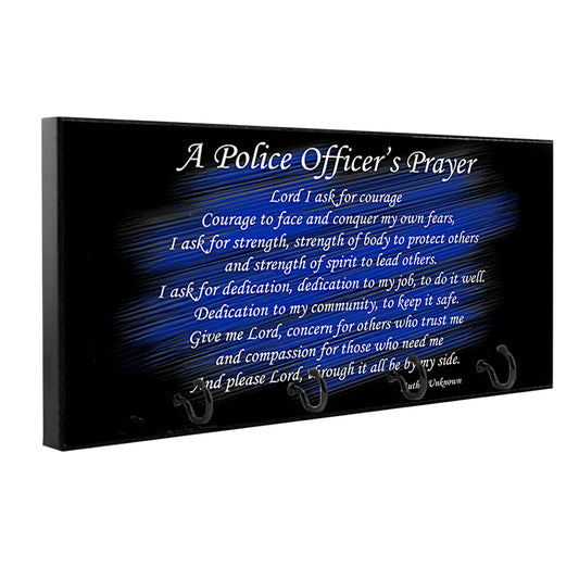 KH-019 Key Hanger - Law Enforcement A Police Officer's Prayer