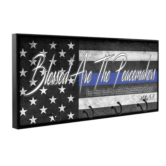 KH-060 Key Hanger - Law Enforcement Blessed Are The Peacemakers