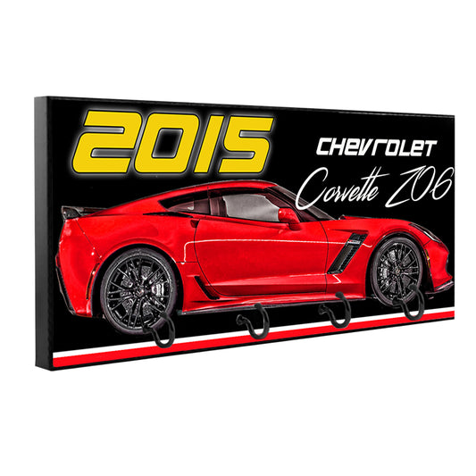KH-088 Key Hanger - Corvette 2015 Red American Muscle