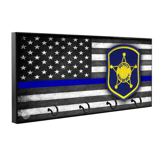 KH-272 Key Hanger - Mayberry Deputy Badge Thin Blue Line