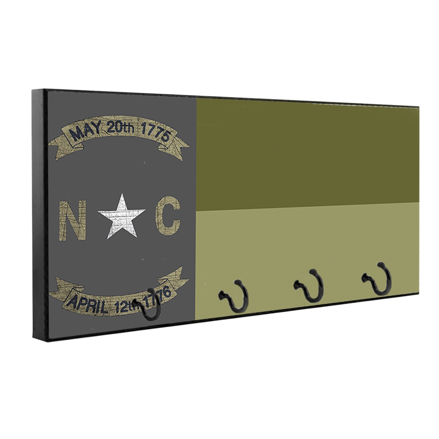 KH-357 Key Hanger - North Carolina State Flag Subdued Design