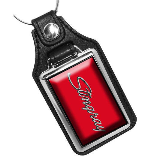 KR-025-9 Key Ring - Corvette Stingray Fender Emblem Red