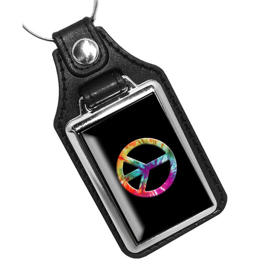 KR-032 Key Ring - Psychedelic 1970's Peace Sign Design