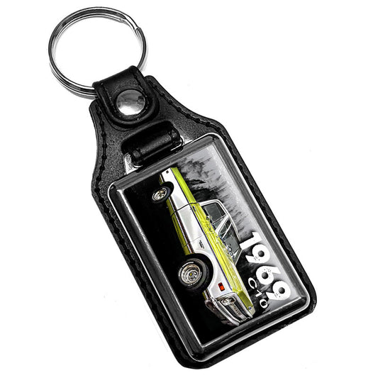 KR-093-3 Key Ring - Classic 1969 C10 Series Truck Blue