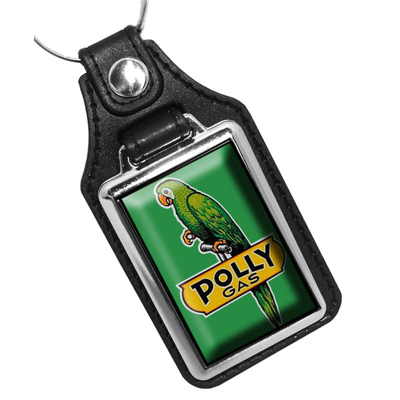 KR-1033 Key Ring - Vintage Polly Parrot Gasoline Design