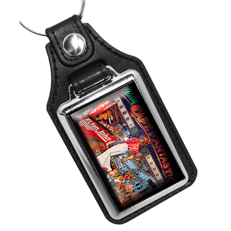 KR-1047 Key Ring - Vintage Captain America Pinball Machine Design