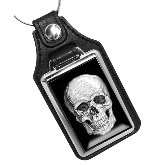 KR-106 Key Ring - Medical Pencil Drawing Human Skull