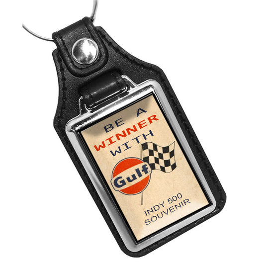 KR-1099 Key Ring - Vintage Gulf Gasoline Indy 500 Design