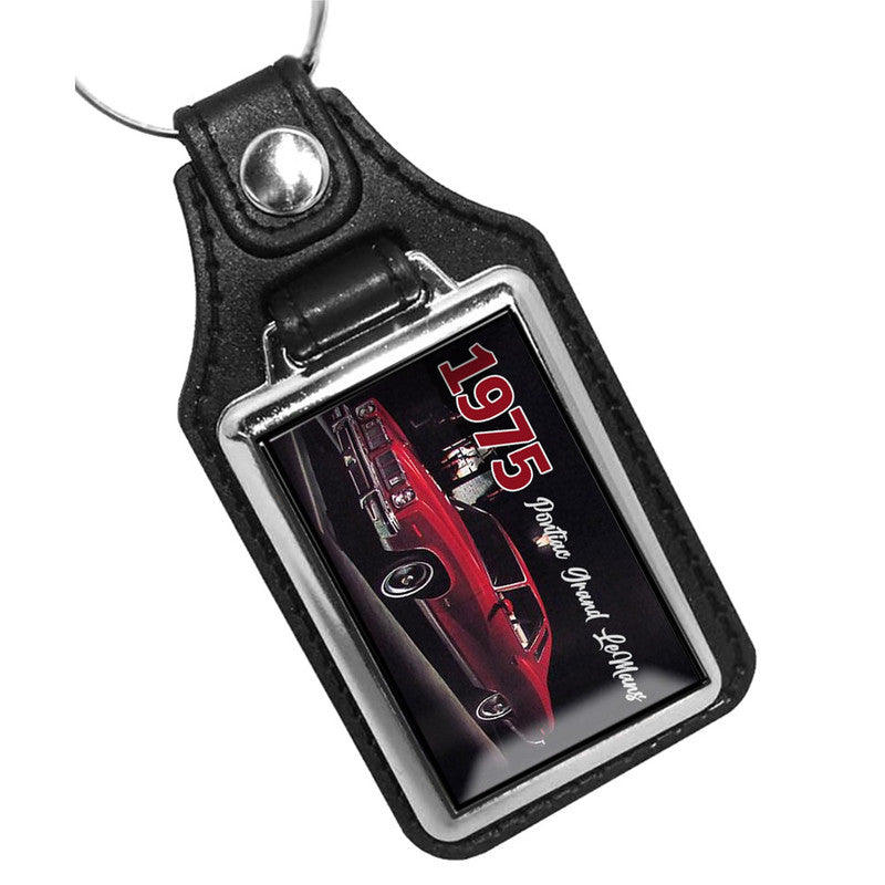 KR-1108 Key Ring - Classic 1975 Maroon Pontiac Grand LeMans