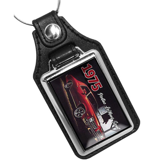 KR-1109 Key Ring - Classic 1975 Maroon Pontiac LeMans Sport