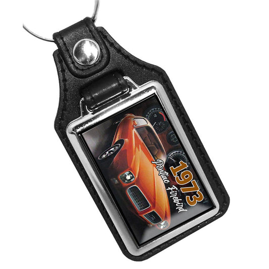 KR-1113 Key Ring - Classic 1973 Orange Pontiac Firebird Coupe